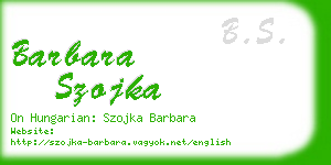 barbara szojka business card